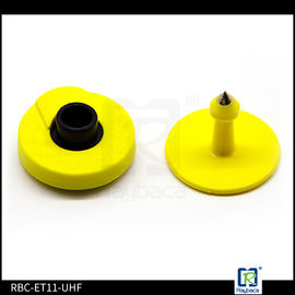 30mm Diameter livestock rfid Round shape TPU Swine UHF Animal Identification electric ear Tags