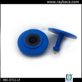 7.4 G Animals Blue EID Ear Tags For Pigs 30mm Diameter 22mm Height